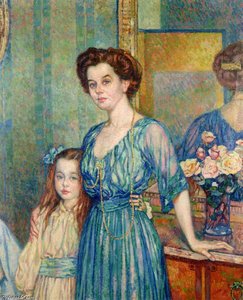 Madame Von Bodenhausen With Her Daughter Luli — Theo Van Rysselberghe