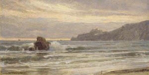 Rocky Coastline At Sunset — William Trost Richards
