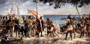 The First Tribute To Columbus (october, 12, 1492) — José Santiago Garnelo Y Alda