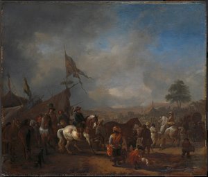 A Horse Fair Near An Army Camp, Philips Wouwerman, C. 1665 - 1668 — Philips Wouwerman