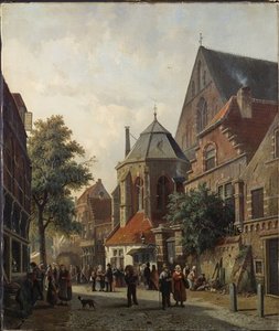 A Dutch Street Scene — Adrianus Eversen