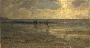 Evening At The Beach — Jacob Henricus Maris