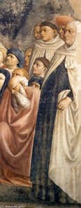 St Peter Preaching (detail) — Masolino Da Panicale