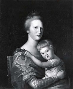 Mrs. John Brice And Daughter, (painting) — Charles Willson Peale, Neoclassical