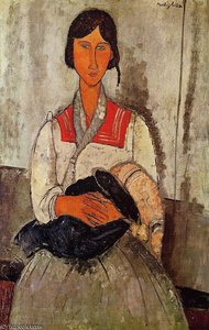 Gypsy Woman With Baby — Amedeo Clemente Modigliani