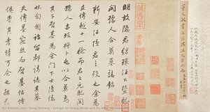 Epitaph For Wang Jihuan And His Wife, Madame Min — Dong Qichang