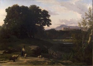 Lungezza (environ De Rome) — Jean-achille Benouville, Romanticism