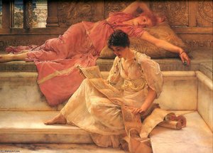 The Favourite Poet — Lourens Alma Tadema