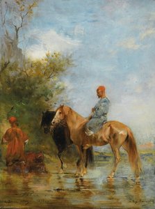Cavaliers Au Bord De L'eau — Eugène Samuel Auguste Fromentin