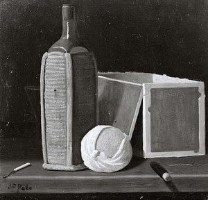 Still Life With Box, (painting) — John Frederick Peto, Academic Realism