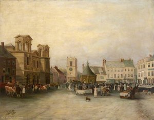 Morpeth market place, (1897)