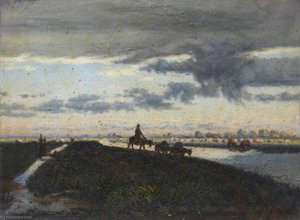 A River Scene — Thomas Stuart Smith
