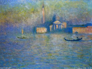 San Giorgio Maggiore, Twilight — Claude Monet, Impressionist Movement