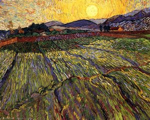 Wheat Rising Sun — Vincent Willem Van Gogh, Post-impressionism