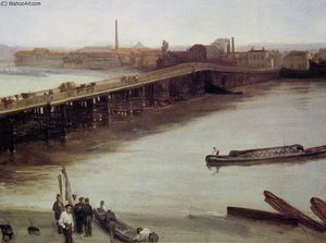 Brown And Silver Old Battersea Bridge — James Abbott Mcneill Whistler