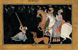 Rupmati And Baz Bahadur Hunting At Night — Bahu Masters