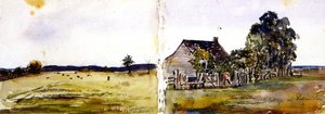 Two Sketches Of Richmond Common From Sketchbook — Charles Edward Conder