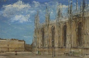 An Exterior View Of Milan Cathedral — William White Warren