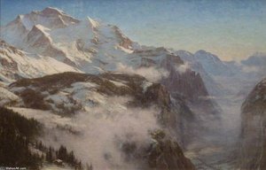 Winter In The Lauterbrunnen Valley, Switzerland — Ernest Albert Waterlow