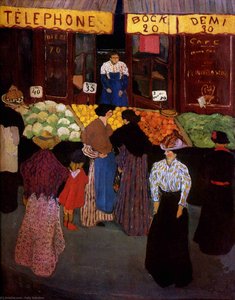 At The Market — Félix Vallotton, Post-impressionism