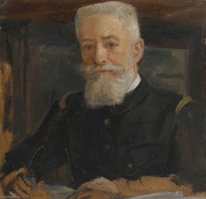 Admiral Ferdinand de Bon (1861–1923), Chief of French Naval Staff (preparatory study for 'The Supreme War Council in Session at Versailles on 3rd July 1918')