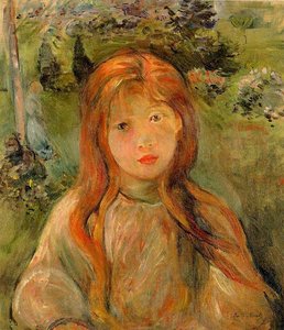 Little Girl At Mesnil (jeanne Bodeau) — Berthe Morisot
