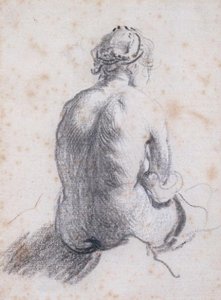 A Study Of A Female Nude Seen From The Back — Rembrandt Van Rijn