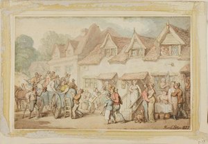 Coach Changing Horses — Thomas Rowlandson