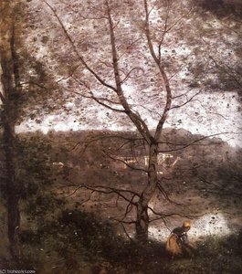 Ville D_avray - Oil On Canvas - ) — Jean-baptiste-camille Corot, Barbizon School