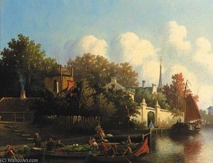Merchants In Rowing Boats
