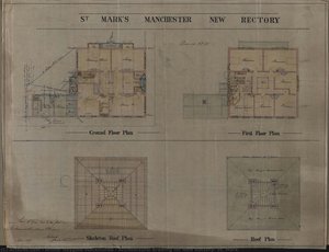 Architectural Drawing For New Rectory, St. Mark — Arthur Heygate Mackmurdo