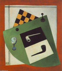 Still-life With Chessboard And Pipe