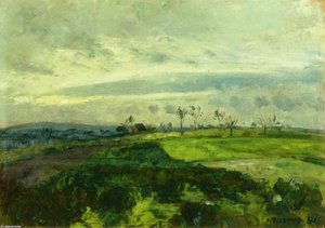 Rolling Landscape In Winter — Camille Pissarro