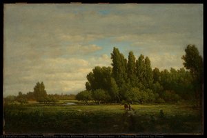 A Meadow Bordered By Trees — Théodore Rousseau (pierre Etienne Théodore Rousseau), Barbizon School