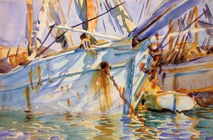 In A Levantine Port — John Singer Sargent