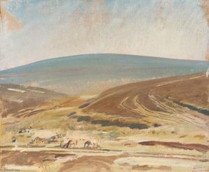 An Autumn Exmoor Landscape — Sir Alfred James Munnings, Impressionism