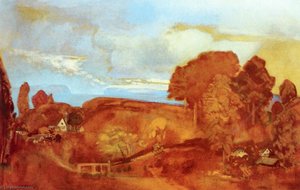 Hudson Valley Landscape — Arthur B. Davies, Post-impressionism