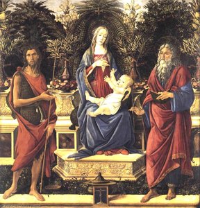 The Virgin And Child Enthroned — Sandro Botticelli, Early Renaissance