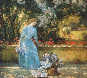 Lady In The Park (in The Garden) — Frederick Childe Hassam