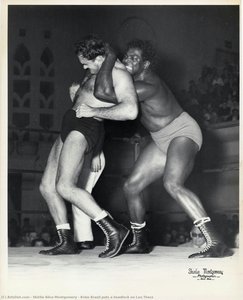 Bobo Brazil Puts A Headlock On Lou Thesz — Shirlie Alice Montgomery
