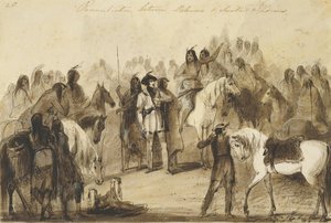 Reconciliation Between Delaware And Snake Indians — Alfred Jacob Miller