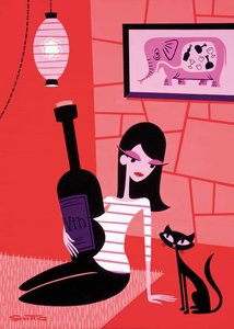 Girl With Nebuchadnezzar — Josh Agle