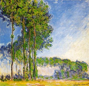 Poplars, View From The Marsh — Claude Monet
