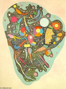 Colorful Ensemble, Oil And Gloss Paint On Ca — Wassily Wassilyevich Kandinsky, Expressionism