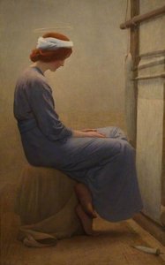 Mary At The Loom — William Henry Margetson