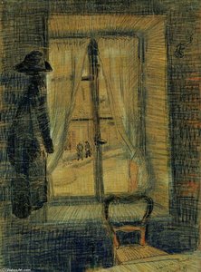 Window In The Bataille Restaurant — Vincent Willem Van Gogh, Post-impressionism