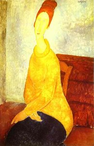Jeanne Hébuterne In A Yellow Sweater — Amedeo Clemente Modigliani
