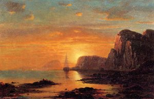 Seascape: Cliffs at Sunset