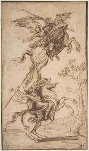 The Sorcerer Atlante Abducting Pinabello's Lady — Nicolas Poussin