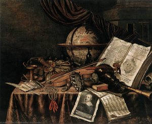 Vanitas Still-life (11) — Edwart Collier (evert Colyer)